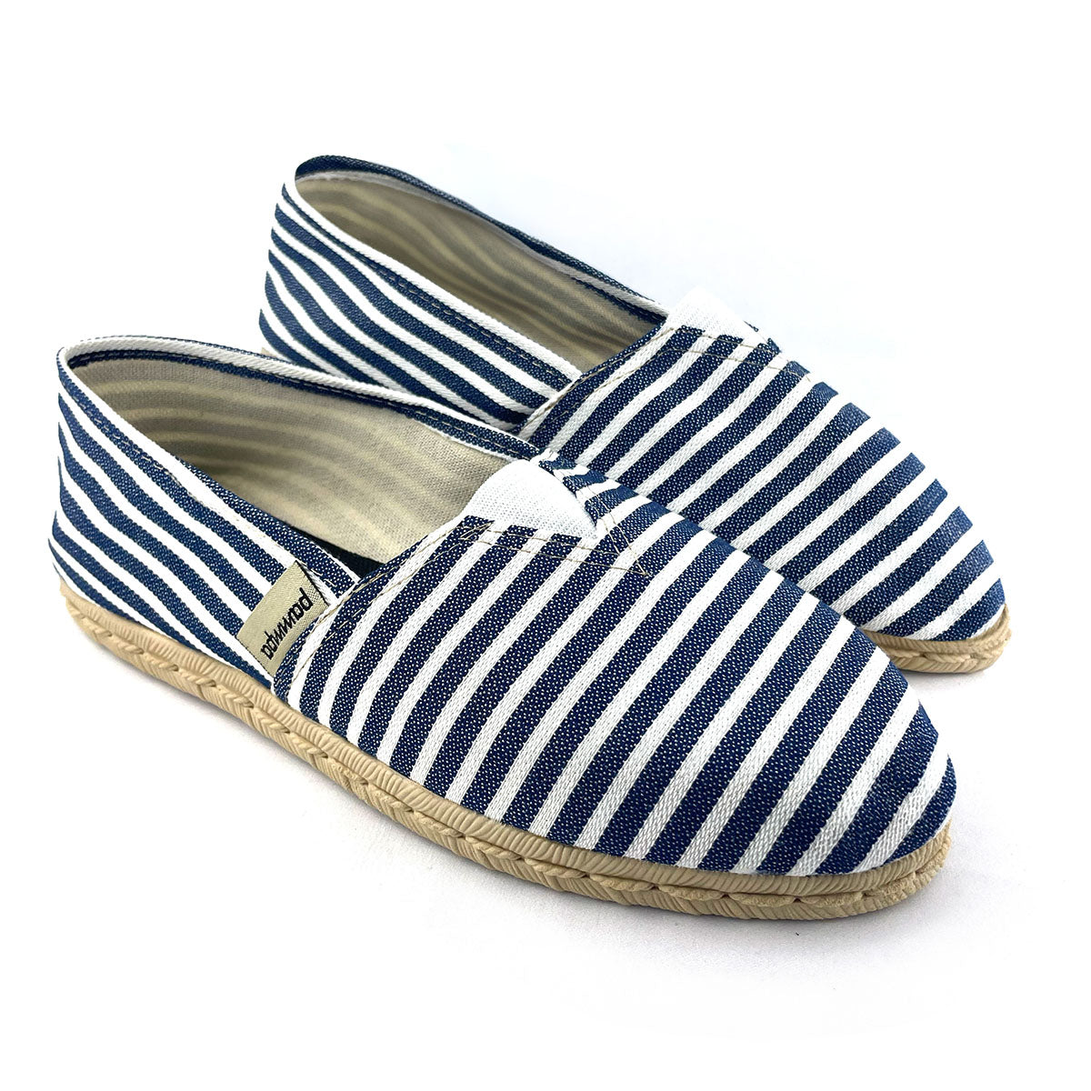 Alpargatas - Motifs blancs et bleus