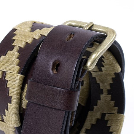 Ceinture en cuir de vache - Motif Pampa