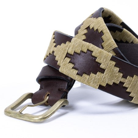 Ceinture en cuir de vache - Motif Pampa