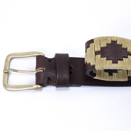 Ceinture en cuir de vache - Motif Pampa