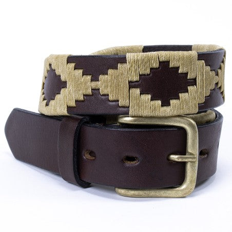 Ceinture en cuir de vache - Motif Pampa