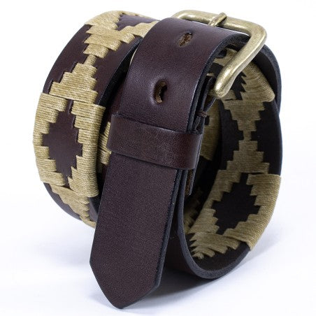 Ceinture en cuir de vache - Motif Pampa