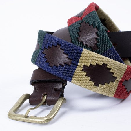 Cow leather belt - Multicolor Pampa pattern