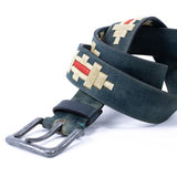 Embroidered cow leather belt